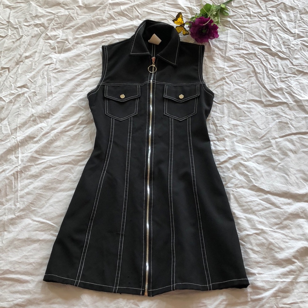 🟣Black casual dress